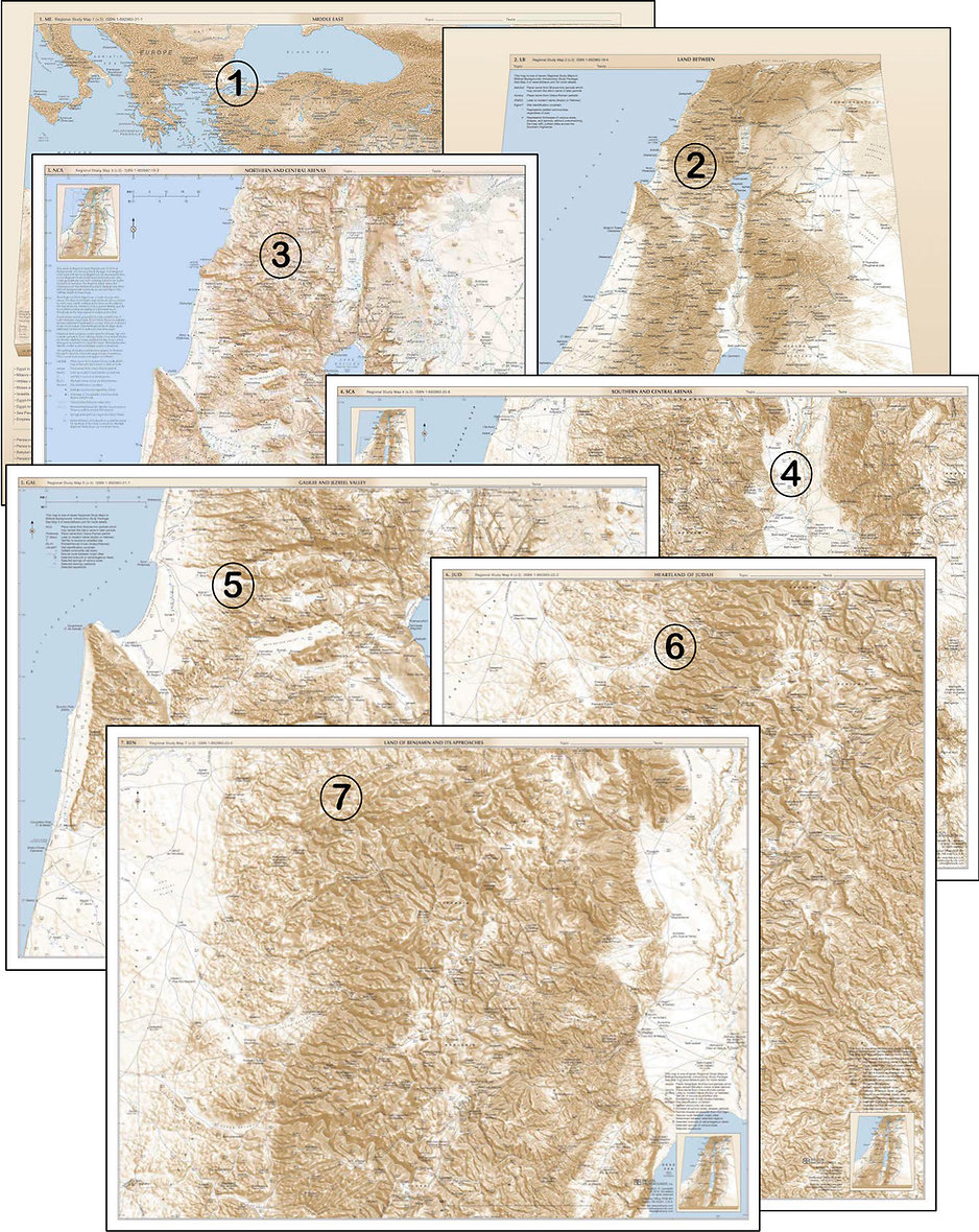 Set of 7 Regional Study Maps